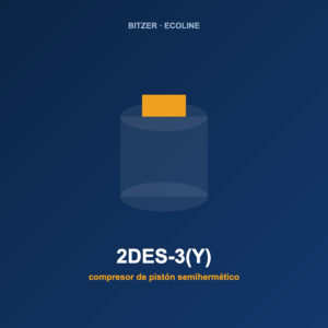 Bitzer 2DES-3(Y), compresor de pistón semihermético