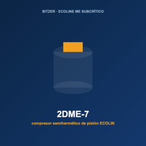 Bitzer 2DME-7, compresor semihermético de pistón ECOLINE ME