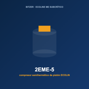 Bitzer 2EME-5, compresor semihermético de pistón ECOLINE ME