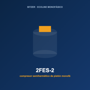 Bitzer 2FES-2, compresor semihermético de pistón monofásico
