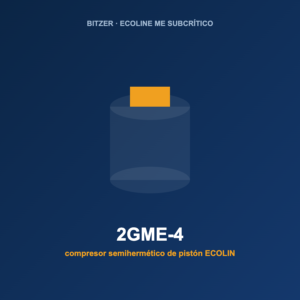 Bitzer 2GME-4, compresor semihermético de pistón ECOLINE ME
