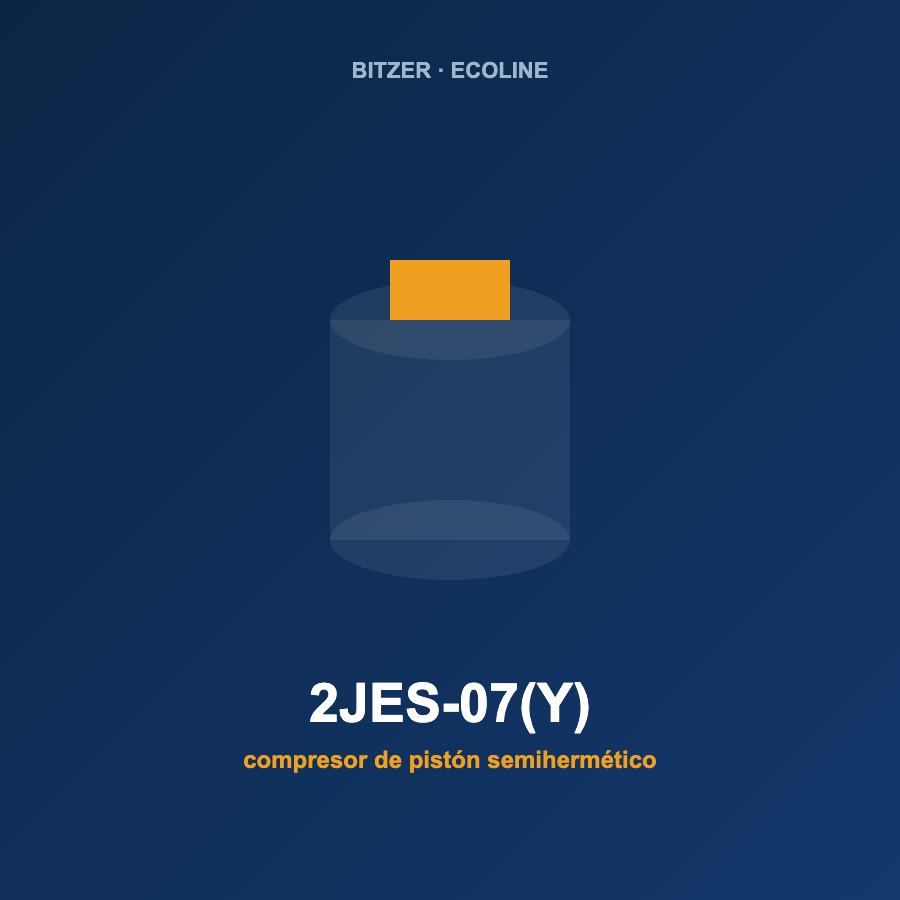 Bitzer 2JES-07(Y), compresor de pistón semihermético