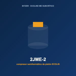 Bitzer 2JME-2, compresor semihermético de pistón ECOLINE ME