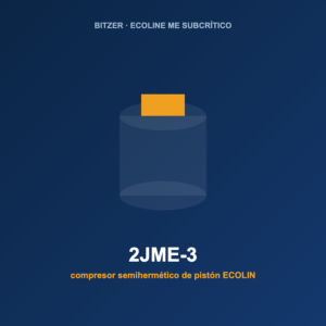 Bitzer 2JME-3, compresor semihermético de pistón ECOLINE ME