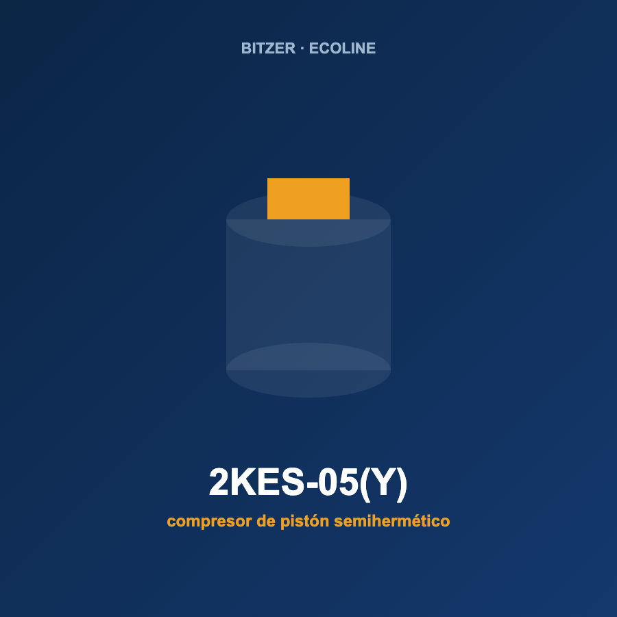 Bitzer 2KES-05(Y), compresor de pistón semihermético