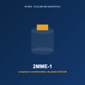 Bitzer 2MME-1, compresor semihermético de pistón ECOLINE ME