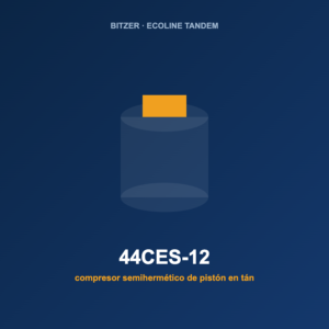 Bitzer 44CES-12, compresor semihermético de pistón en tándem