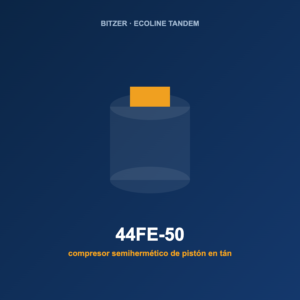 Bitzer 44FE-50, compresor semihermético de pistón en tándem