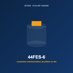 Bitzer 44FES-6, compresor semihermético de pistón en tándem