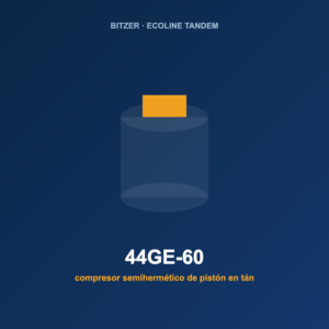 Bitzer 44GE-60, compresor semihermético de pistón en tándem