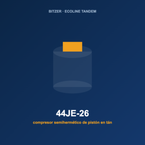 Bitzer 44JE-26, compresor semihermético de pistón en tándem