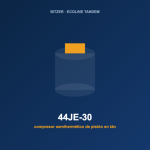 Bitzer 44JE-30, compresor semihermético de pistón en tándem