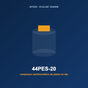 Bitzer 44PES-20, compresor semihermético de pistón en tándem