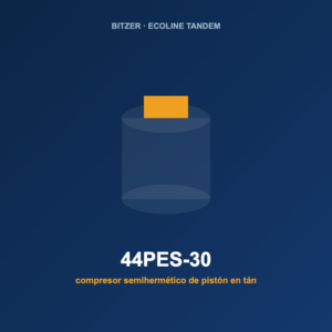 Bitzer 44PES-30, compresor semihermético de pistón en tándem