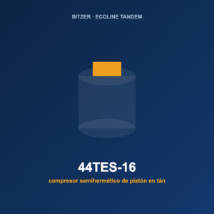 Bitzer 44TES-16, compresor semihermético de pistón en tándem
