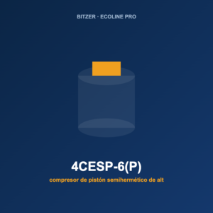 Bitzer 4CESP-6(P), compresor de pistón semihermético de alta eficiencia