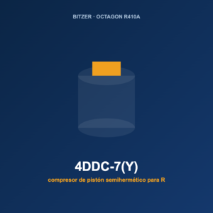 Bitzer 4DDC-7(Y), compresor de pistón semihermético para R-410A