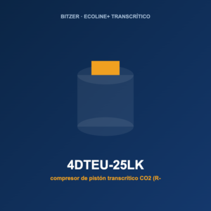 Bitzer 4DTEU-25LK, compresor de pistón transcrítico CO2 (R-744)