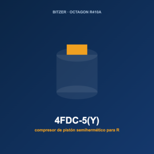 Bitzer 4FDC-5(Y), compresor de pistón semihermético para R-410A