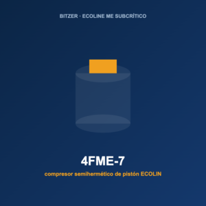 Bitzer 4FME-7, compresor semihermético de pistón ECOLINE ME