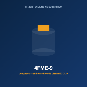 Bitzer 4FME-9, compresor semihermético de pistón ECOLINE ME