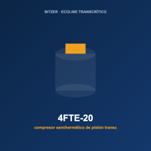 Bitzer 4FTE-20, compresor semihermético de pistón transcrítico de CO2 (R-744)
