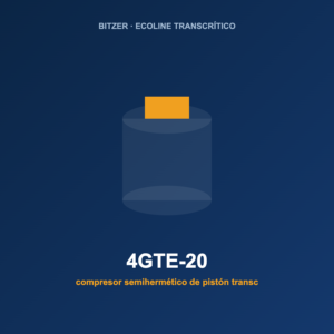 Bitzer 4GTE-20, compresor semihermético de pistón transcrítico de CO2 (R-744)
