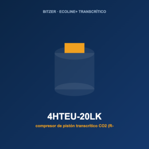 Bitzer 4HTEU-20LK, compresor de pistón transcrítico CO2 (R-744)