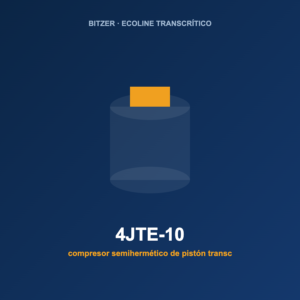 Bitzer 4JTE-10, compresor semihermético de pistón transcrítico de CO2 (R-744)