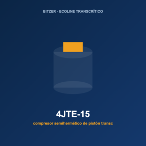 Bitzer 4JTE-15, compresor semihermético de pistón transcrítico de CO2 (R-744)