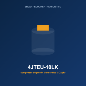 Bitzer 4JTEU-10LK, compresor de pistón transcrítico CO2 (R-744)