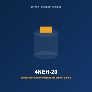 Bitzer 4NEH-20, compresor semihermético de pistón para alta temperatura
