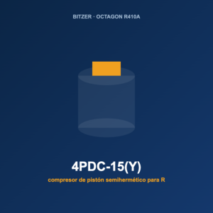 Bitzer 4PDC-15(Y), compresor de pistón semihermético para R-410A