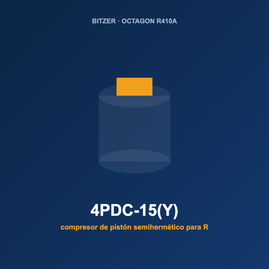 Bitzer 4PDC-15(Y), compresor de pistón semihermético para R-410A