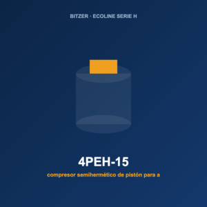 Bitzer 4PEH-15, compresor semihermético de pistón para alta temperatura