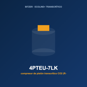 Bitzer 4PTEU-7LK, compresor de pistón transcrítico CO2 (R-744)