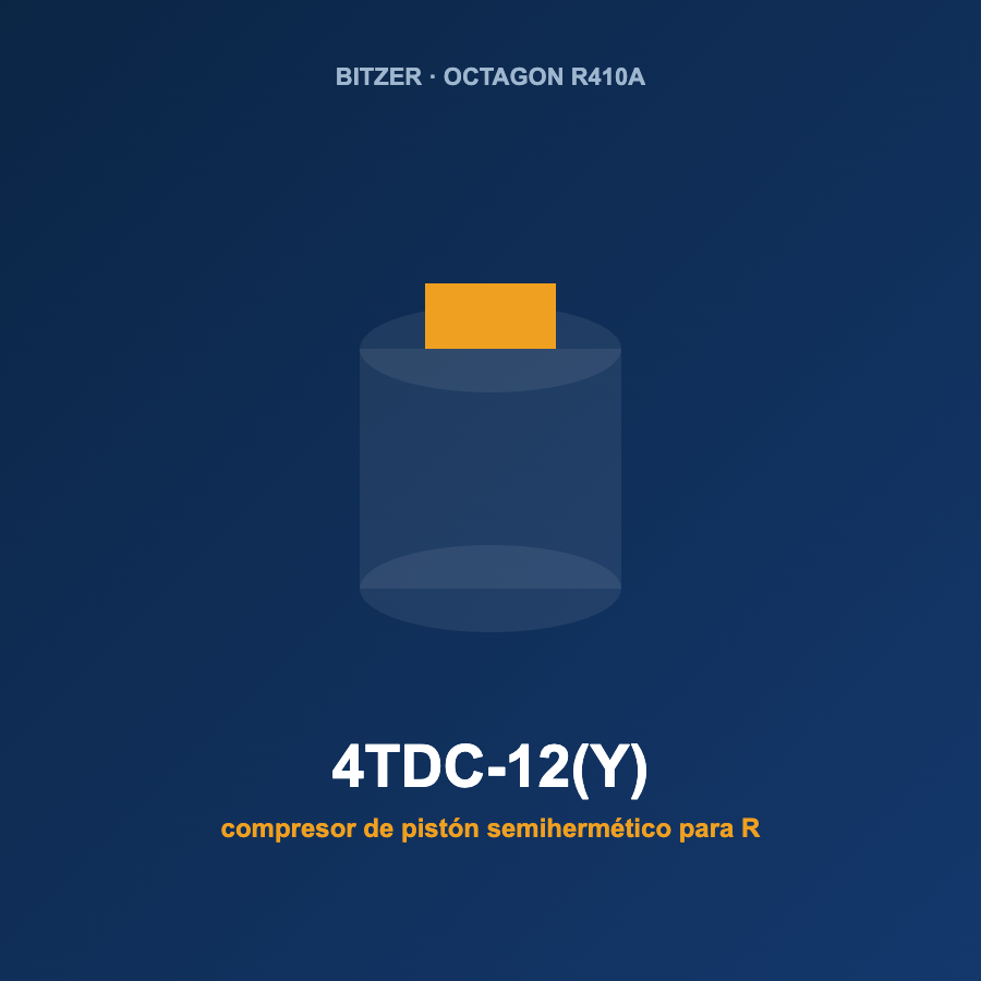 Bitzer 4TDC-12(Y), compresor de pistón semihermético para R-410A