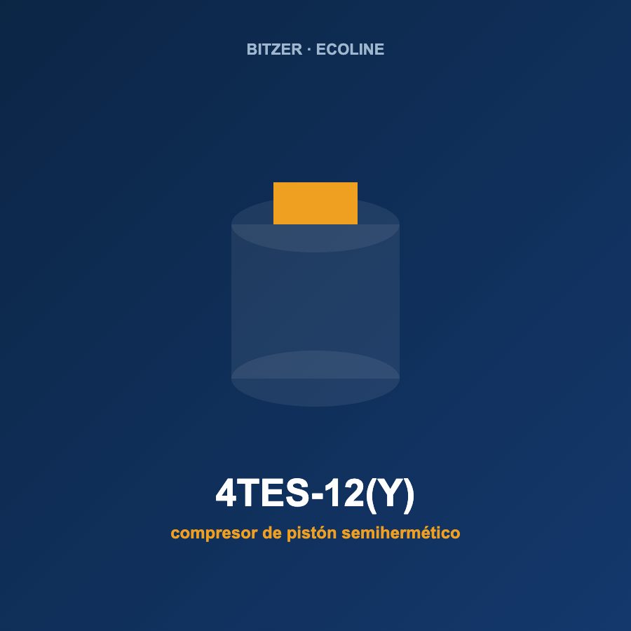 Bitzer 4TES-12(Y), compresor de pistón semihermético