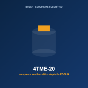 Bitzer 4TME-20, compresor semihermético de pistón ECOLINE ME