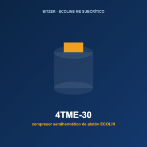 Bitzer 4TME-30, compresor semihermético de pistón ECOLINE ME