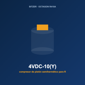 Bitzer 4VDC-10(Y), compresor de pistón semihermético para R-410A
