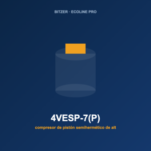 Bitzer 4VESP-7(P), compresor de pistón semihermético de alta eficiencia