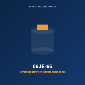 Bitzer 66JE-66, compresor semihermético de pistón en tándem