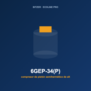 Bitzer 6GEP-34(P), compresor de pistón semihermético de alta eficiencia