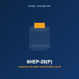 Bitzer 6HEP-28(P), compresor de pistón semihermético de alta eficiencia