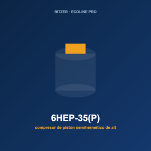 Bitzer 6HEP-35(P), compresor de pistón semihermético de alta eficiencia