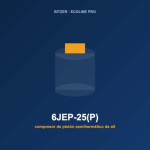 Bitzer 6JEP-25(P), compresor de pistón semihermético de alta eficiencia