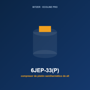 Bitzer 6JEP-33(P), compresor de pistón semihermético de alta eficiencia