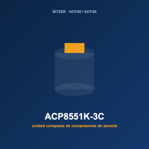 Bitzer ACP8551K-3C, unidad compacta de compresores de amoníaco (NH₃)