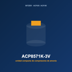 Bitzer ACP8571K-3V, unidad compacta de compresores de amoníaco (NH₃)